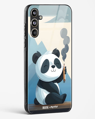 Pencil Panda Pal [BREATHE] Glass Case Phone Cover (Samsung)