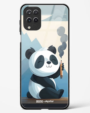 Pencil Panda Pal [BREATHE] Glass Case Phone Cover (Samsung)