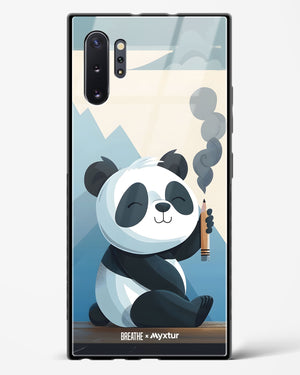 Pencil Panda Pal [BREATHE] Glass Case Phone Cover (Samsung)