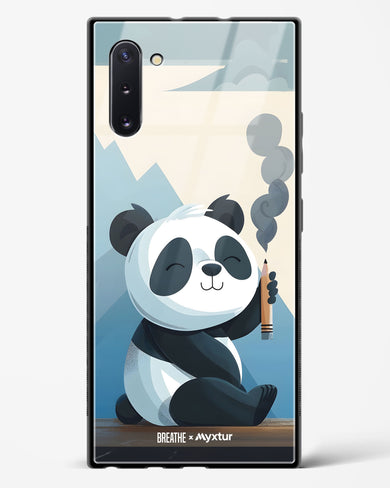 Pencil Panda Pal [BREATHE] Glass Case Phone Cover (Samsung)