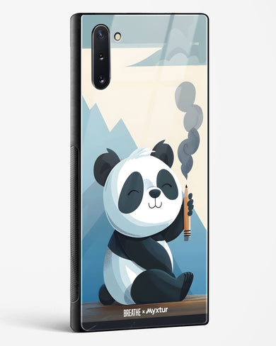 Pencil Panda Pal [BREATHE] Glass Case Phone Cover (Samsung)