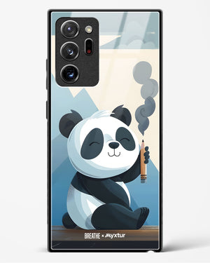 Pencil Panda Pal [BREATHE] Glass Case Phone Cover (Samsung)