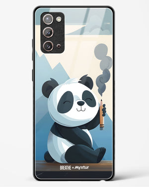 Pencil Panda Pal [BREATHE] Glass Case Phone Cover (Samsung)