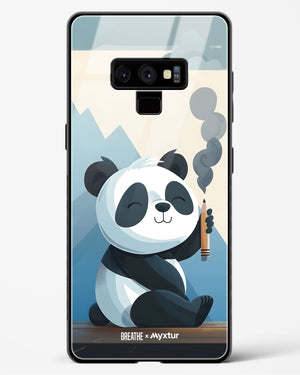 Pencil Panda Pal [BREATHE] Glass Case Phone Cover (Samsung)