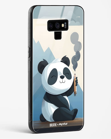 Pencil Panda Pal [BREATHE] Glass Case Phone Cover (Samsung)