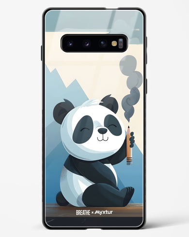 Pencil Panda Pal [BREATHE] Glass Case Phone Cover (Samsung)