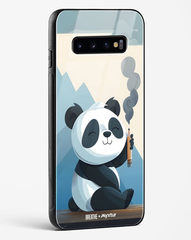 Pencil Panda Pal [BREATHE] Glass Case Phone Cover (Samsung)