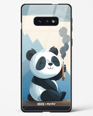 Pencil Panda Pal [BREATHE] Glass Case Phone Cover (Samsung)