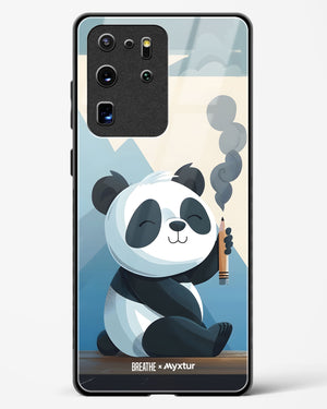 Pencil Panda Pal [BREATHE] Glass Case Phone Cover (Samsung)