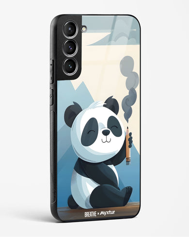 Pencil Panda Pal [BREATHE] Glass Case Phone Cover (Samsung)