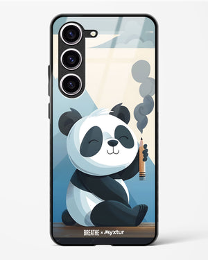 Pencil Panda Pal [BREATHE] Glass Case Phone Cover (Samsung)