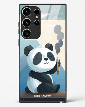 Pencil Panda Pal [BREATHE] Glass Case Phone Cover (Samsung)