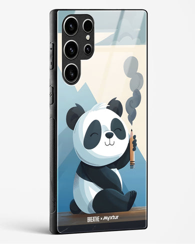 Pencil Panda Pal [BREATHE] Glass Case Phone Cover (Samsung)