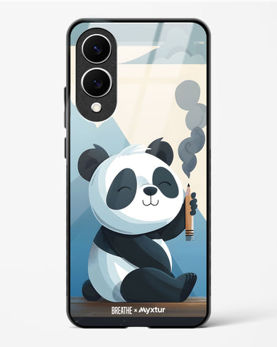 Pencil Panda Pal [BREATHE] Glass Case Phone Cover (Samsung)