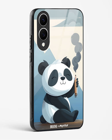 Pencil Panda Pal [BREATHE] Glass Case Phone Cover (Samsung)