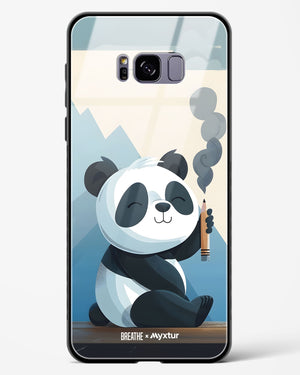 Pencil Panda Pal [BREATHE] Glass Case Phone Cover (Samsung)