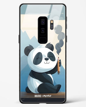 Pencil Panda Pal [BREATHE] Glass Case Phone Cover (Samsung)