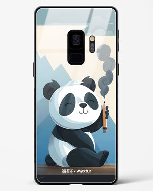 Pencil Panda Pal [BREATHE] Glass Case Phone Cover (Samsung)