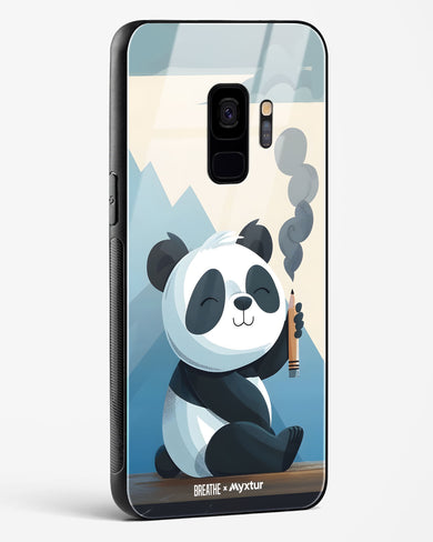 Pencil Panda Pal [BREATHE] Glass Case Phone Cover (Samsung)