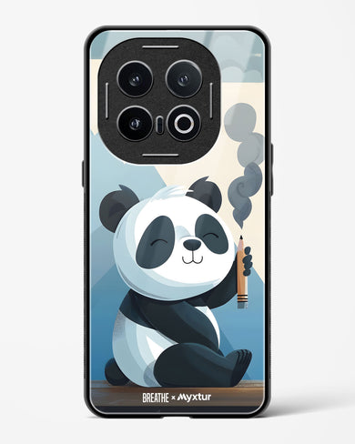 Pencil Panda Pal [BREATHE] Glass Case Phone Cover (Vivo)