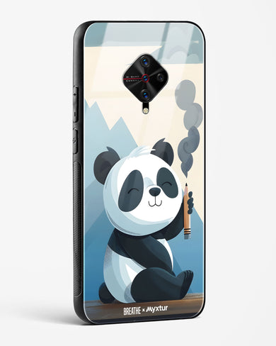 Pencil Panda Pal [BREATHE] Glass Case Phone Cover (Vivo)