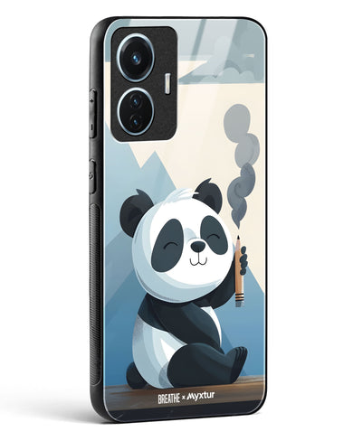 Pencil Panda Pal [BREATHE] Glass Case Phone Cover (Vivo)