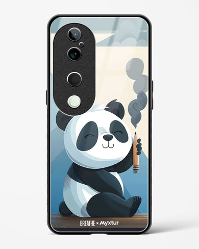 Pencil Panda Pal [BREATHE] Glass Case Phone Cover (Vivo)