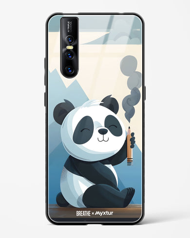 Pencil Panda Pal [BREATHE] Glass Case Phone Cover (Vivo)