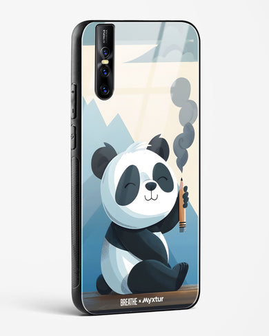 Pencil Panda Pal [BREATHE] Glass Case Phone Cover (Vivo)