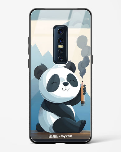 Pencil Panda Pal [BREATHE] Glass Case Phone Cover (Vivo)