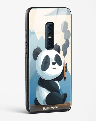 Pencil Panda Pal [BREATHE] Glass Case Phone Cover (Vivo)