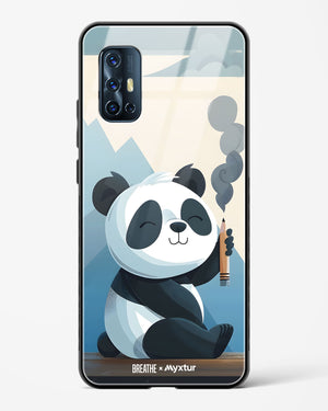 Pencil Panda Pal [BREATHE] Glass Case Phone Cover (Vivo)