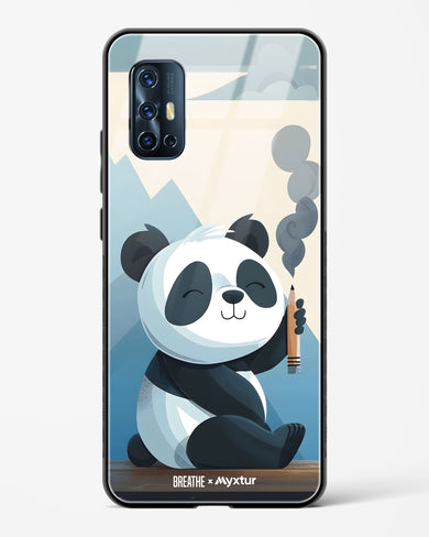 Pencil Panda Pal [BREATHE] Glass Case Phone Cover (Vivo)