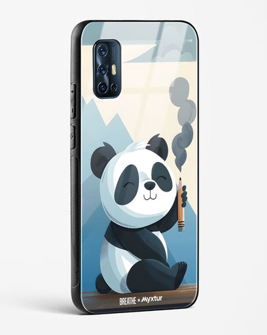 Pencil Panda Pal [BREATHE] Glass Case Phone Cover (Vivo)