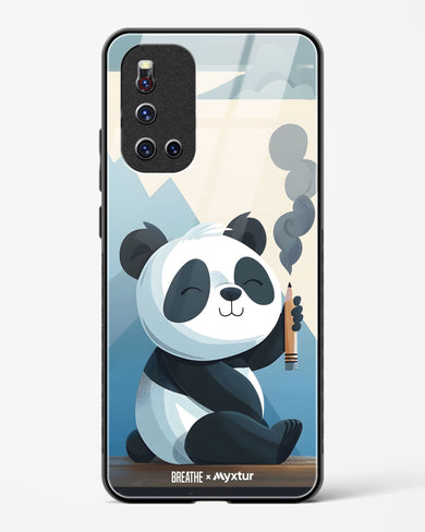 Pencil Panda Pal [BREATHE] Glass Case Phone Cover (Vivo)