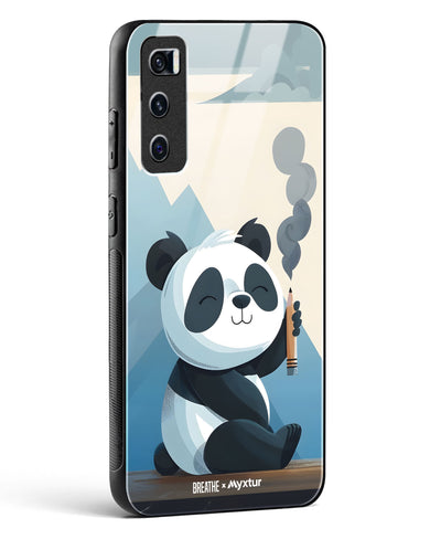 Pencil Panda Pal [BREATHE] Glass Case Phone Cover (Vivo)