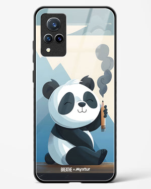 Pencil Panda Pal [BREATHE] Glass Case Phone Cover (Vivo)