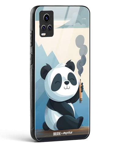 Pencil Panda Pal [BREATHE] Glass Case Phone Cover (Vivo)