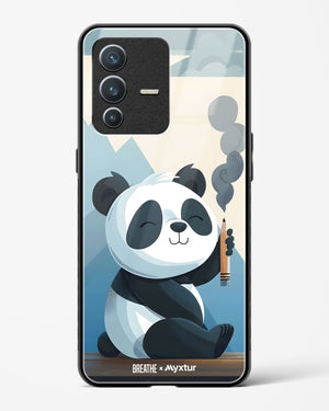 Pencil Panda Pal [BREATHE] Glass Case Phone Cover (Vivo)