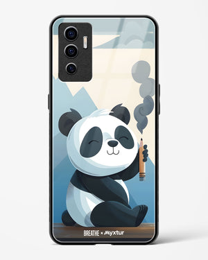Pencil Panda Pal [BREATHE] Glass Case Phone Cover (Vivo)