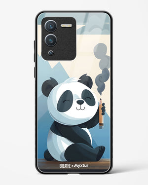 Pencil Panda Pal [BREATHE] Glass Case Phone Cover (Vivo)