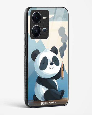 Pencil Panda Pal [BREATHE] Glass Case Phone Cover (Vivo)