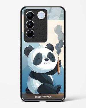 Pencil Panda Pal [BREATHE] Glass Case Phone Cover (Vivo)