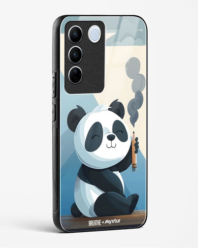 Pencil Panda Pal [BREATHE] Glass Case Phone Cover (Vivo)