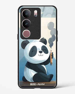 Pencil Panda Pal [BREATHE] Glass Case Phone Cover (Vivo)