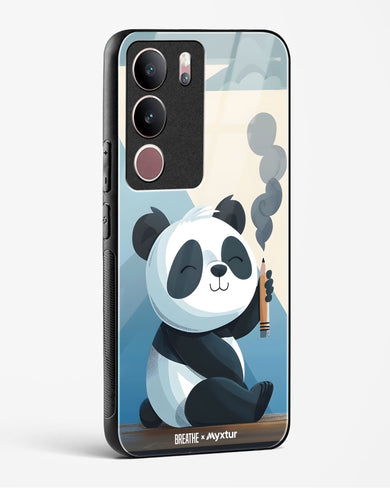 Pencil Panda Pal [BREATHE] Glass Case Phone Cover (Vivo)