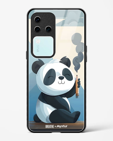 Pencil Panda Pal [BREATHE] Glass Case Phone Cover (Vivo)