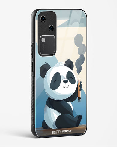 Pencil Panda Pal [BREATHE] Glass Case Phone Cover (Vivo)