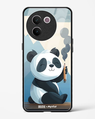 Pencil Panda Pal [BREATHE] Glass Case Phone Cover (Vivo)