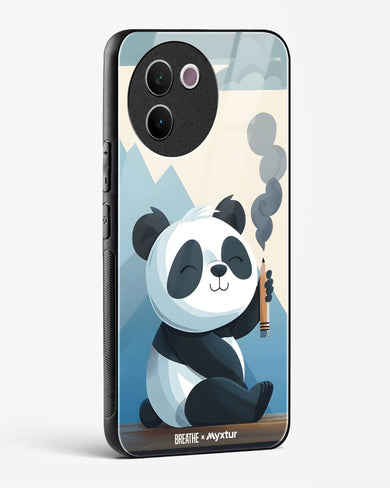 Pencil Panda Pal [BREATHE] Glass Case Phone Cover (Vivo)